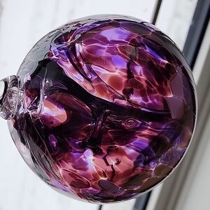 Purple Glass Witch Ball Art Sphere